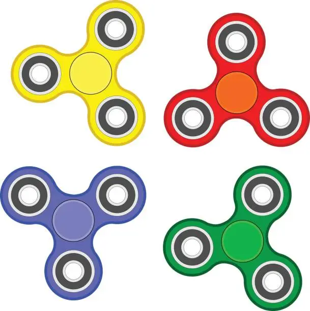 Vector illustration of Spinner stress relieving toy