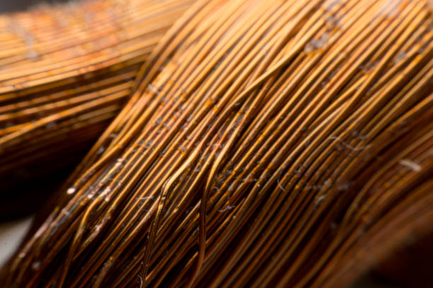 istock close up copper inductor in a transformer. 692980130