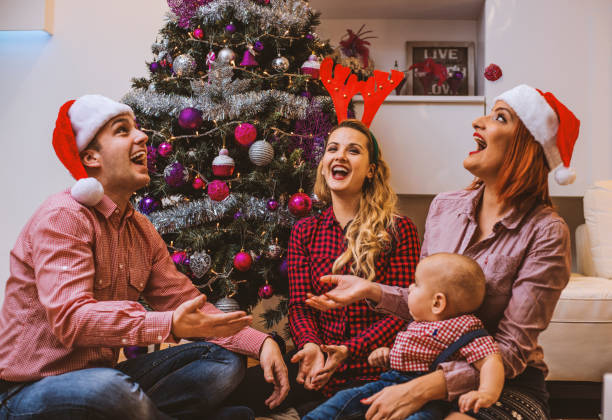 istock Family with baby’s first Christmas 692983910