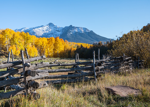 Autumn colors create a unique scenic beauty in the Rocky Mountains of Colorado.