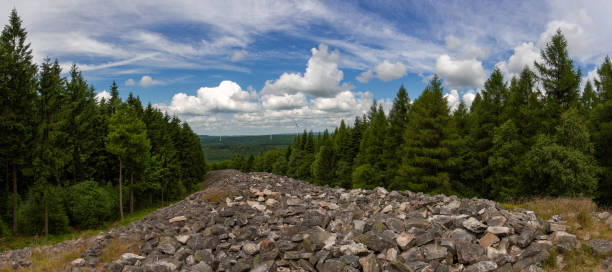 burgberg von otzenhausen - hunsrück stock-fotos und bilder