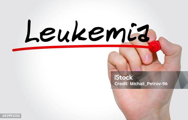 Hand Writing Inscription Leukemia With Marker Concept Stock Photo - Download Image Now