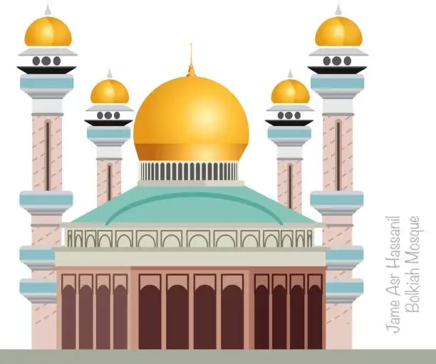 Vector illustration of Brunei Mosque