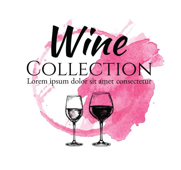 illustrations, cliparts, dessins animés et icônes de modèle de conception de carte des vins. - dry wine