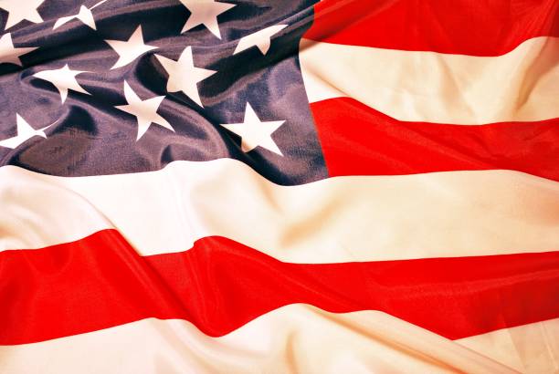 istock Closeup of American flag 693003360