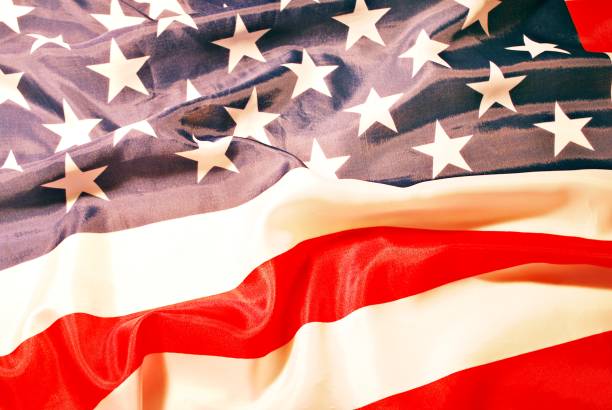 istock Closeup of American flag 693006222