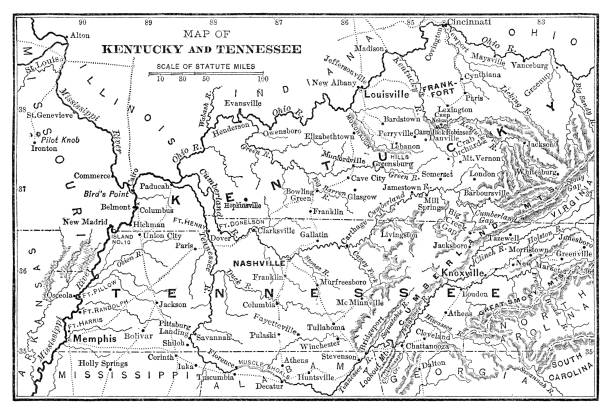 istock Map of Kentucky and Tennessee 693006248