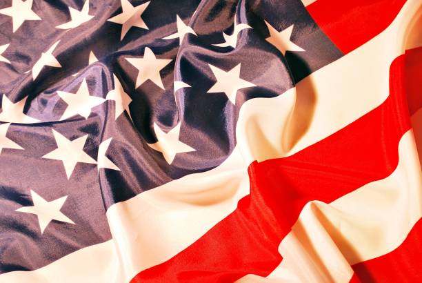 istock Closeup of American flag 693006794