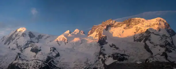 From Breithorn to Lyskam at Sunrise








