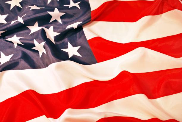 istock Closeup of American flag 693006956