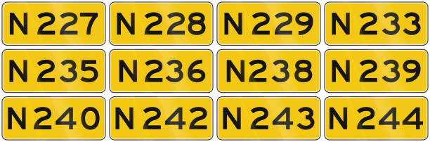 istock Collection of Dutch road shields of provincial roads 693006978