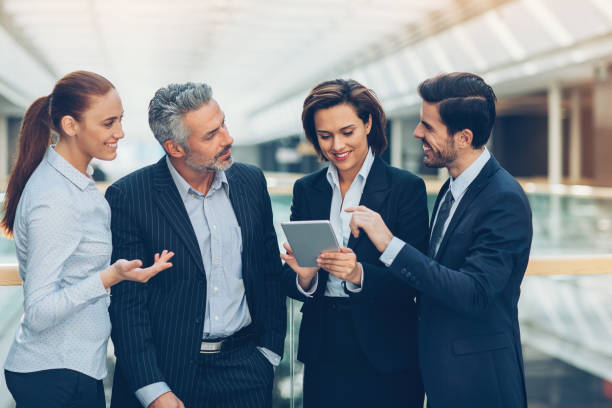 istock Business meeting in the corridor 693007316