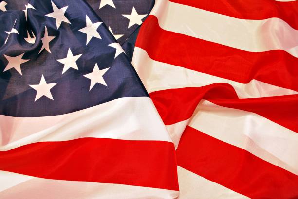 istock Closeup of American flag 693009846