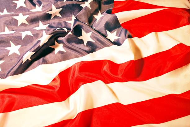 istock Closeup of American flag 693009908