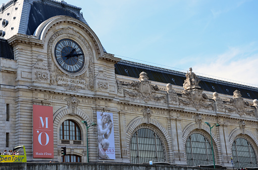 Paris, France - September 9, 2014: The museum D'Orsay in Paris, France. Musee d'Orsay has the largest collection of impressionist and post-impressionist paintings in the world.