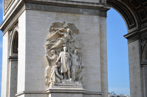 Paris, France - September 9, 2014: Arc de triomphe in  Paris - France