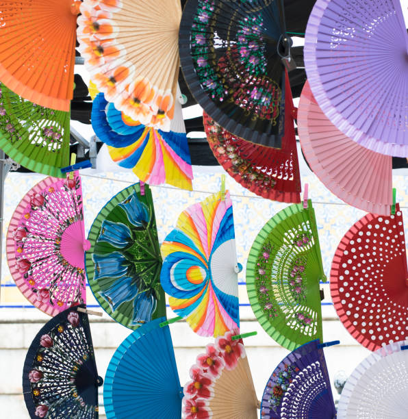 istock Colorful spanish hand fans 693023894