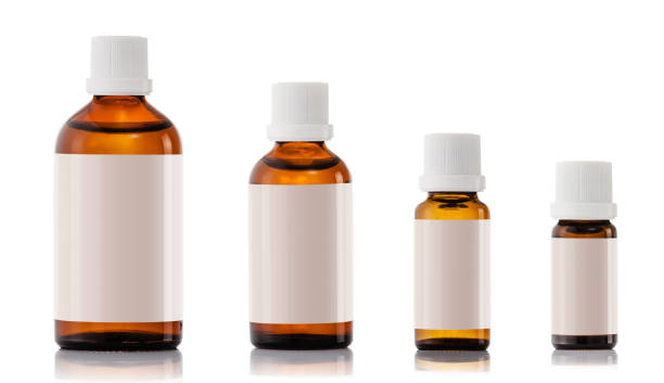 100ml 50ml 20ml and 10ml essential oil bottles with blank label