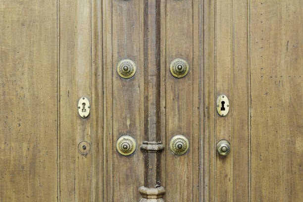 istock Ancient wooden door 693027800