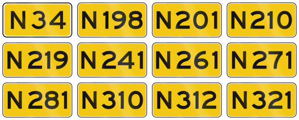 istock Collection of Dutch road shields of provincial roads 693030782