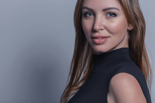 Studio shot of young beautiful woman