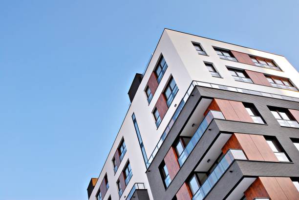 istock Modern apartment buildings exteriors 693037248