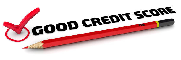 istock Good credit score. The check mark 693040978