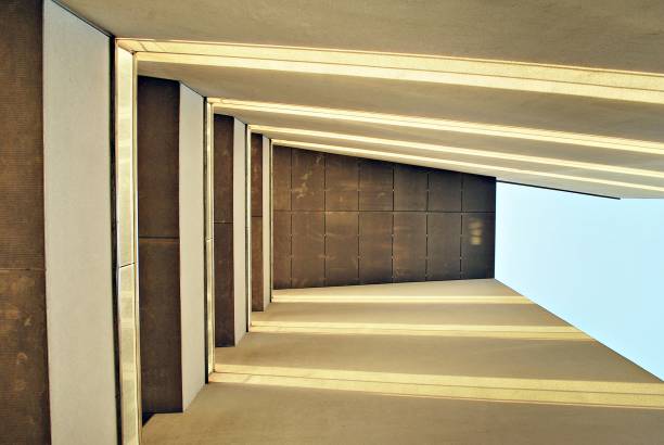 Architectural details of modern apartment building