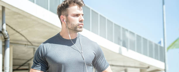 istock Handsome man outdoor. Sport concept. 693061146