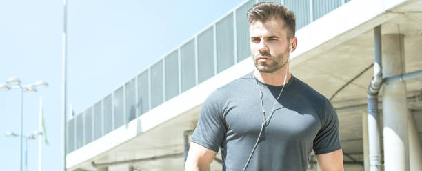 istock Handsome man outdoor. Sport concept. 693061262
