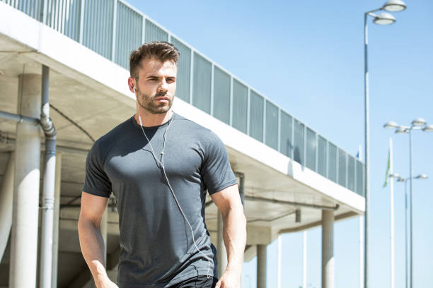 istock Handsome man outdoor. Sport concept. 693061322