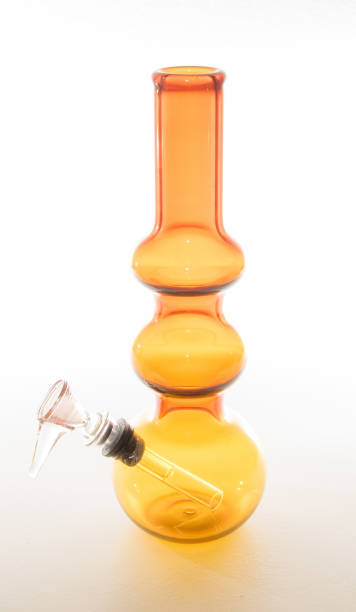 yellow and red bong left stock photo