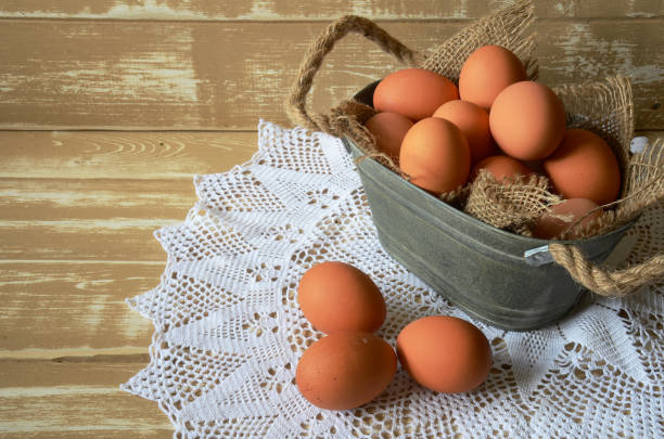istock A basket of farm fresh eggs. 693075712