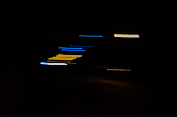 istock Trails of the car lights 693081104