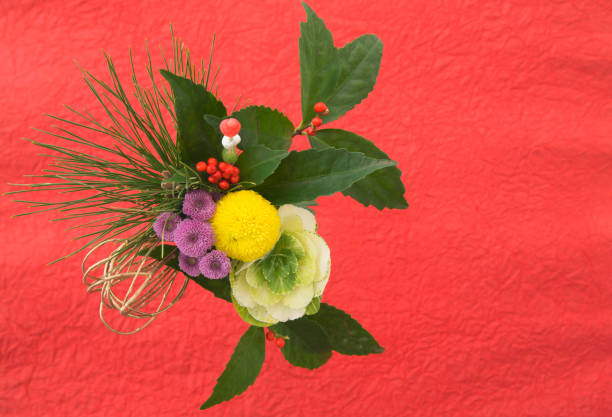 istock Japanese style New Year's flowers 693084994