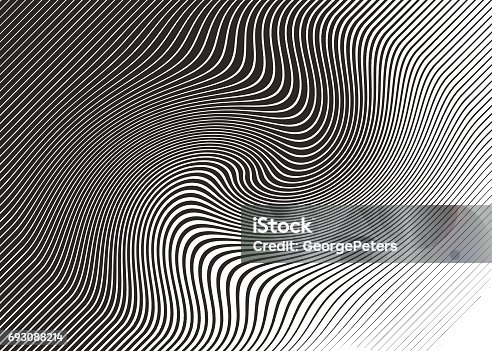 istock Halftone Pattern, Abstract Background of rippled, wavy lines 693088214