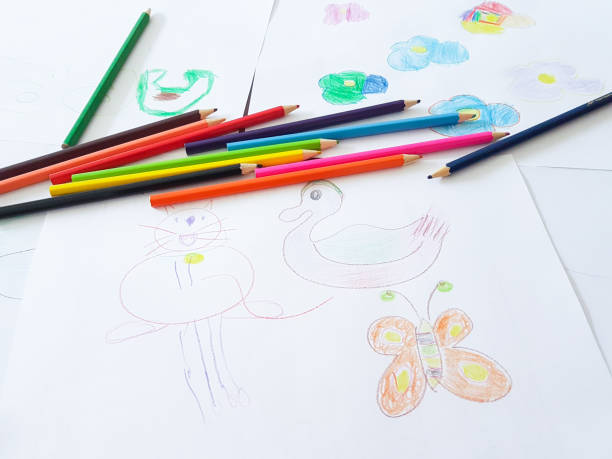istock drawing art cartoon with colour pencils 693088800