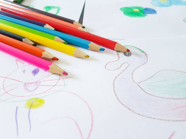 istock drawing art cartoon with colour pencils 693090850