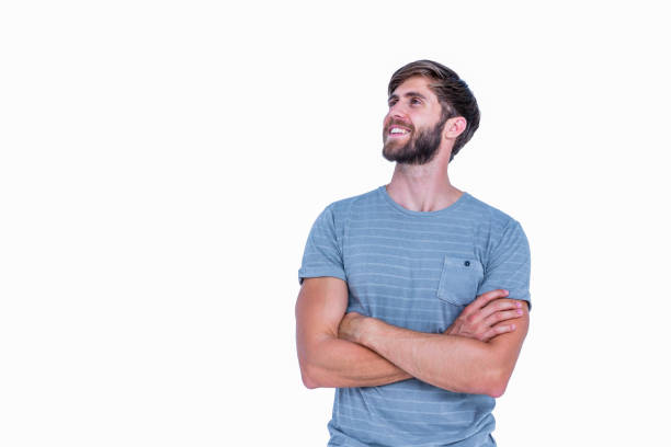 istock Happy handsome man with arms crossed 693091068
