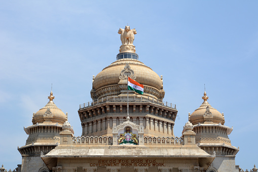 Vidhana Soudha is the seat of Karnataka's legislative assembly located in Bangalore, India.