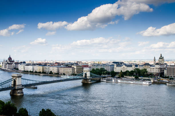 istock Danude River and Pest side of Budapest seen from Buda Side 693100652