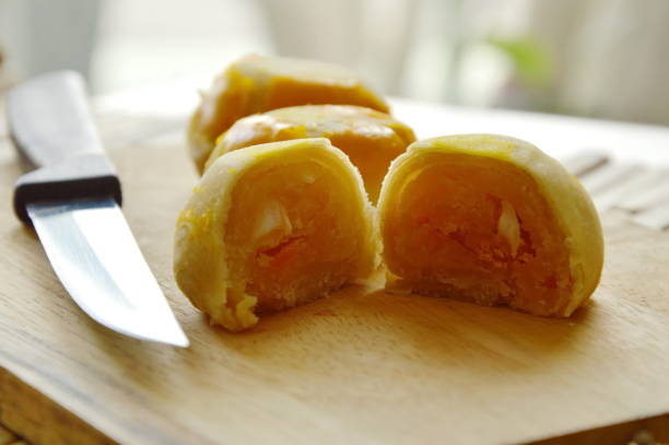 istock Chinese pastry filled mashed bean and salty egg yolk 693106738