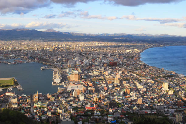 istock from mt. Hakodate super cityscape view, Hokkaido, Japan 693106826
