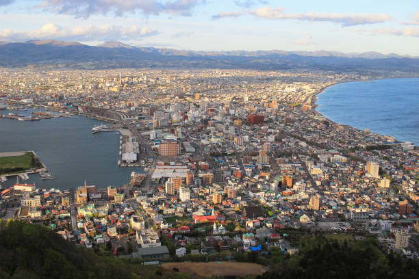 istock cityscape view from mt. Hakodate, Hokkaido, Japan 693107036