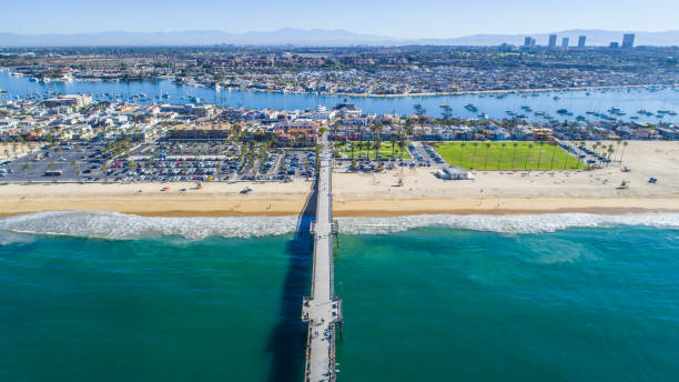 balboa island, newport beach, kalifornien - orange county california beach stock-fotos und bilder
