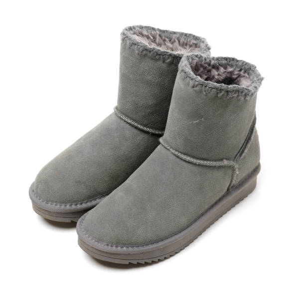 istock White background boots Female gray grunge style pair 693125758