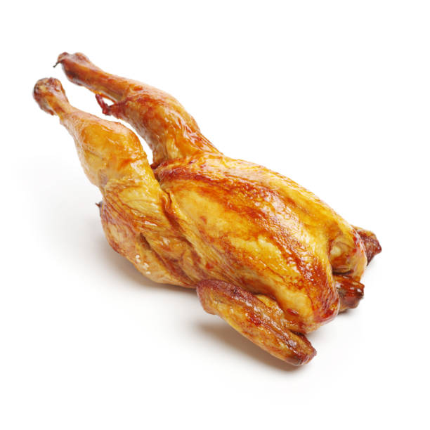 istock Poultry: Roast Chicken Isolated on White Background 693126306