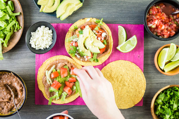 istock Fresh vegeterian Mexican tostadas 693132832