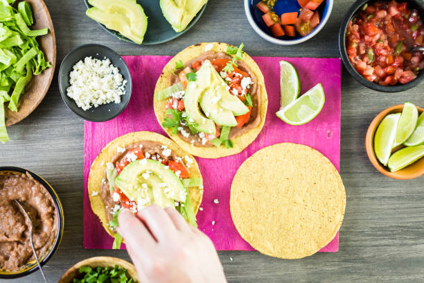 istock Fresh vegeterian Mexican tostadas 693132846