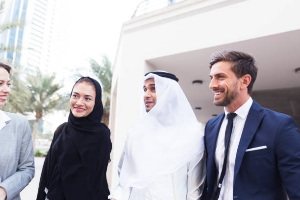 istock Emirati Businessman having a discussion with his colleagues 693136280